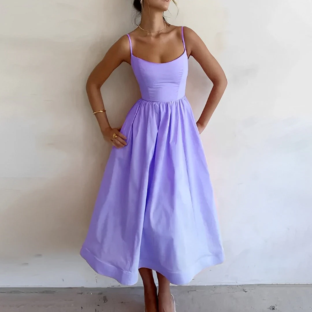 Puff Dress – Elegant Spaghetti Strap Dress with Puff Sleeves for Parties"
Optimized Title: "Elegant Puff Dress – Spaghetti Strap Party Dress with Puff Sleeves - Image 2