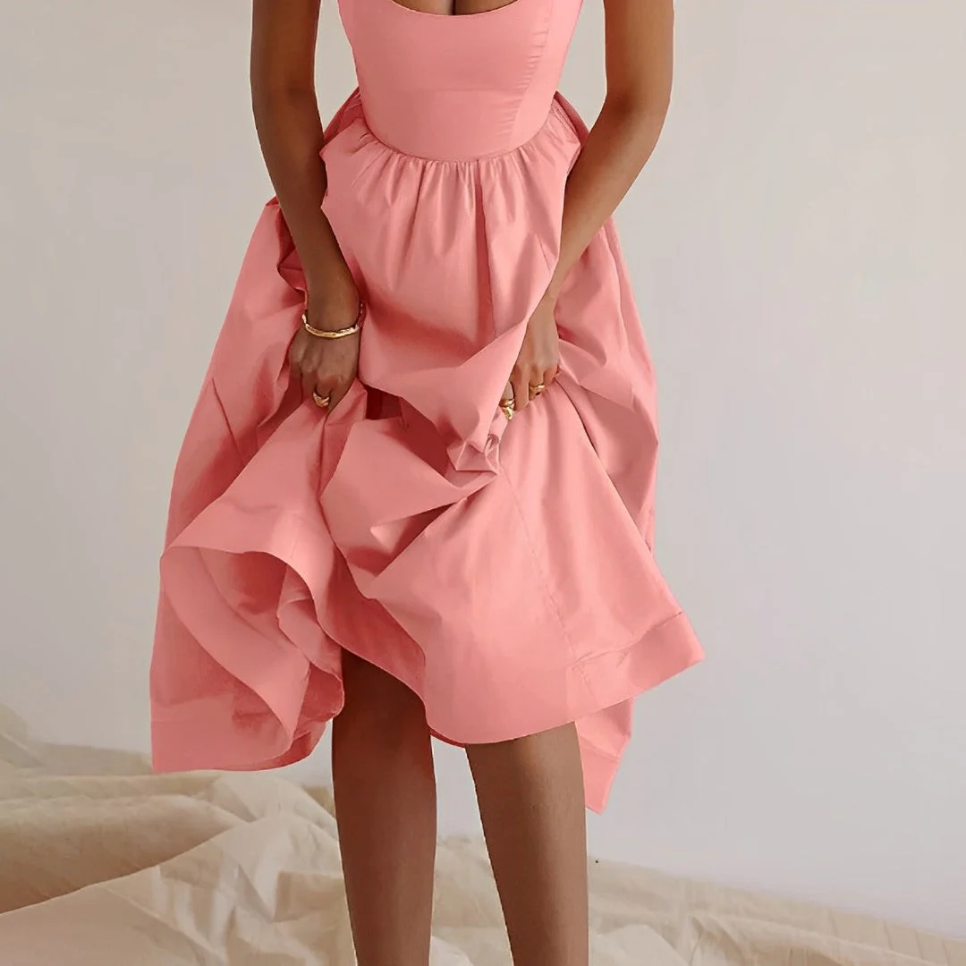 Puff Dress – Elegant Spaghetti Strap Dress with Puff Sleeves for Parties"
Optimized Title: "Elegant Puff Dress – Spaghetti Strap Party Dress with Puff Sleeves - Image 6