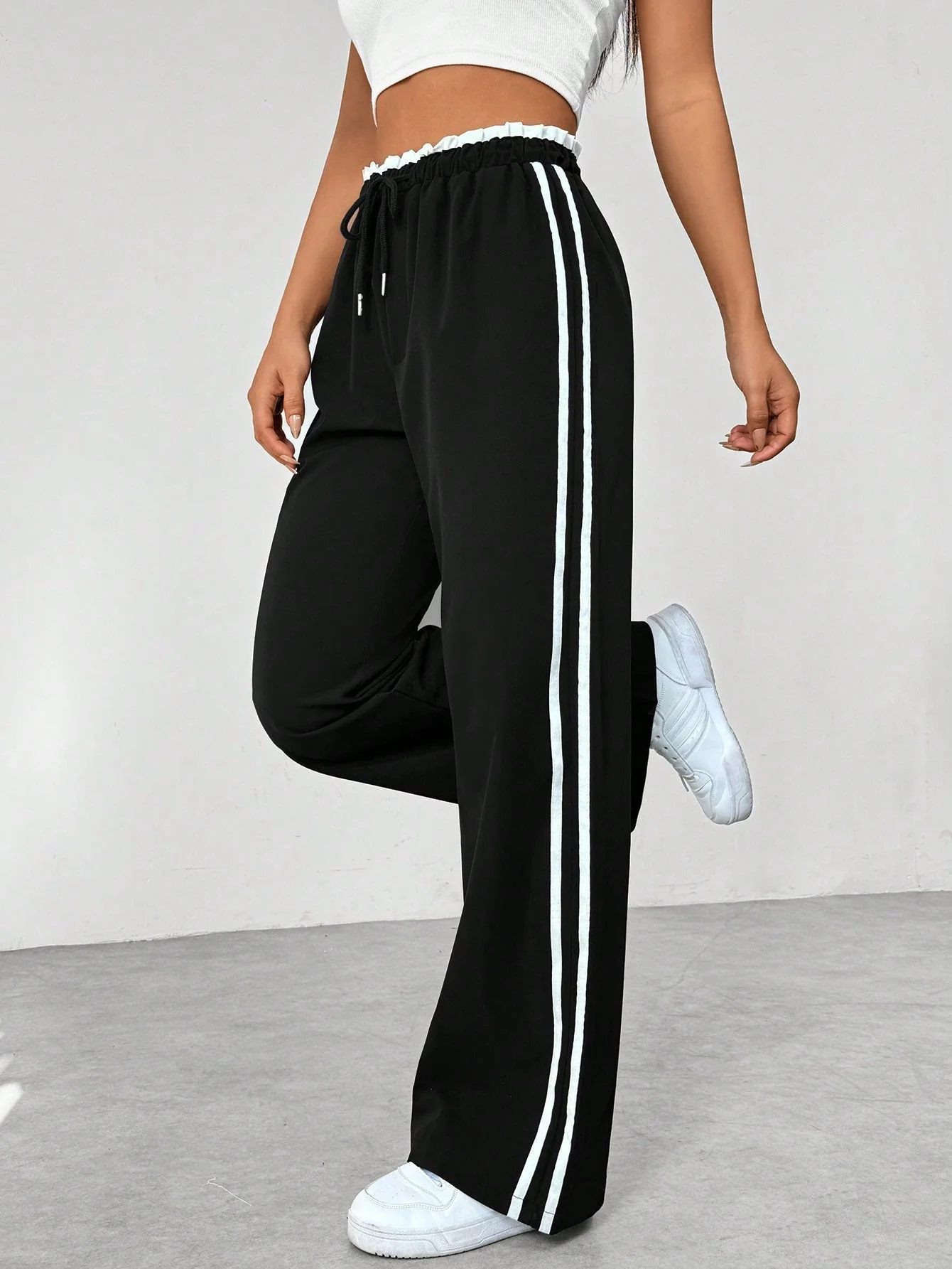 Wide-Leg Pants Women – Breathable Sporty Trousers for Casual Style - Image 2